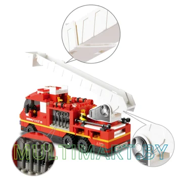 Конструктор Sluban M38-B0221 Пожарная машина с лестницей (270 деталей) картинка 3